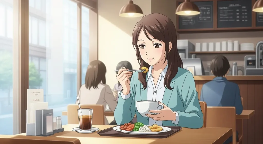 一人で食事する女性の心理は寂しいのか？リラックスして食事を楽しむ様子