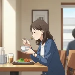 一人で食事したい心理は寂しい？リラックスして食事を楽しむ女性の様子