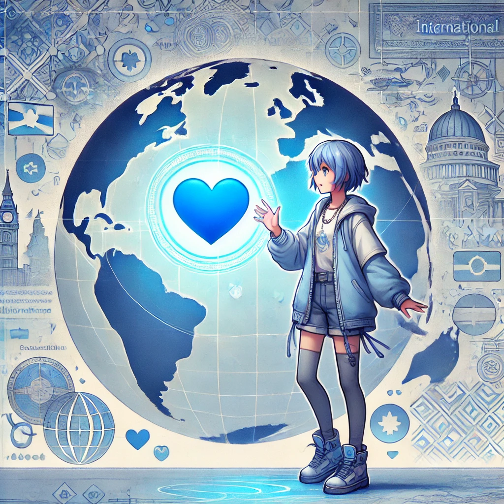 青いハート絵文字💙の意味【海外編】
