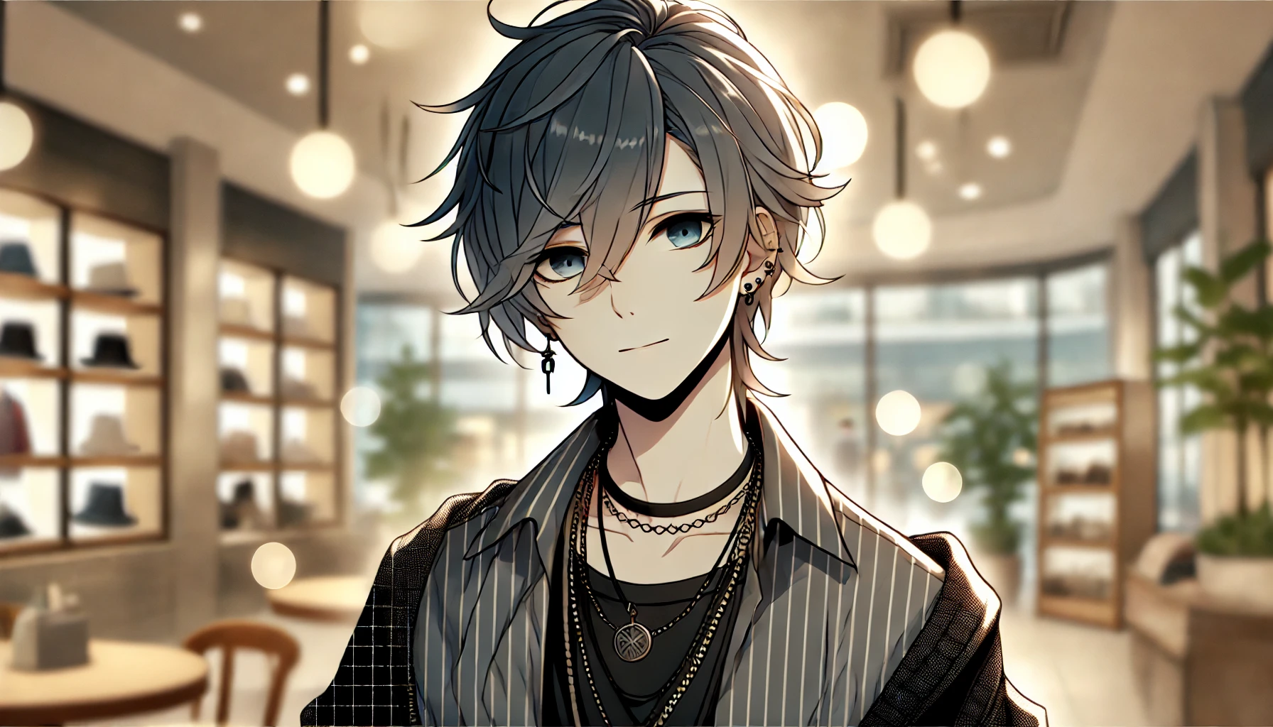 「独特な雰囲気を持つ人の特徴」を示す、個性やファッションに特化した男性キャラクターのイラスト。