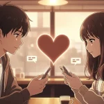 茶色ハート🤎の意味や恋愛心理を表すメッセージのやり取りをする男女