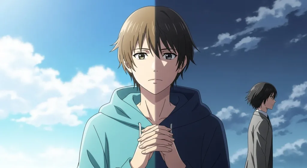 おとなしいけど気が強い人のメリットとデメリットの二面性を表すイメージイラスト