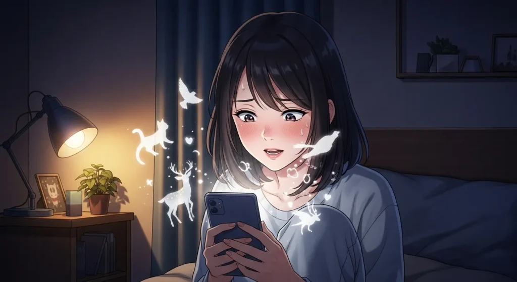 動物絵文字の恋愛意味まとめ|心理と脈ありサインを考える女性のイメージ