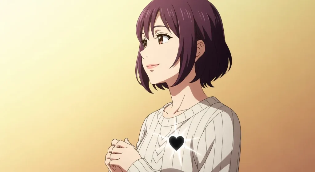 黒いハートの意味🖤を理解して納得する女性のイメージ