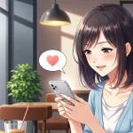 女性がハートマークを送る相手の違い（本命・男友達・誰にでも）を表したイメージ