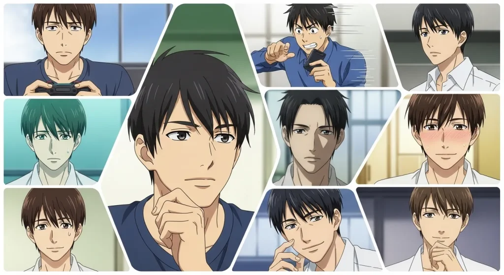 既読無視する男性の7つの心理を表情別にまとめたアニメイラスト