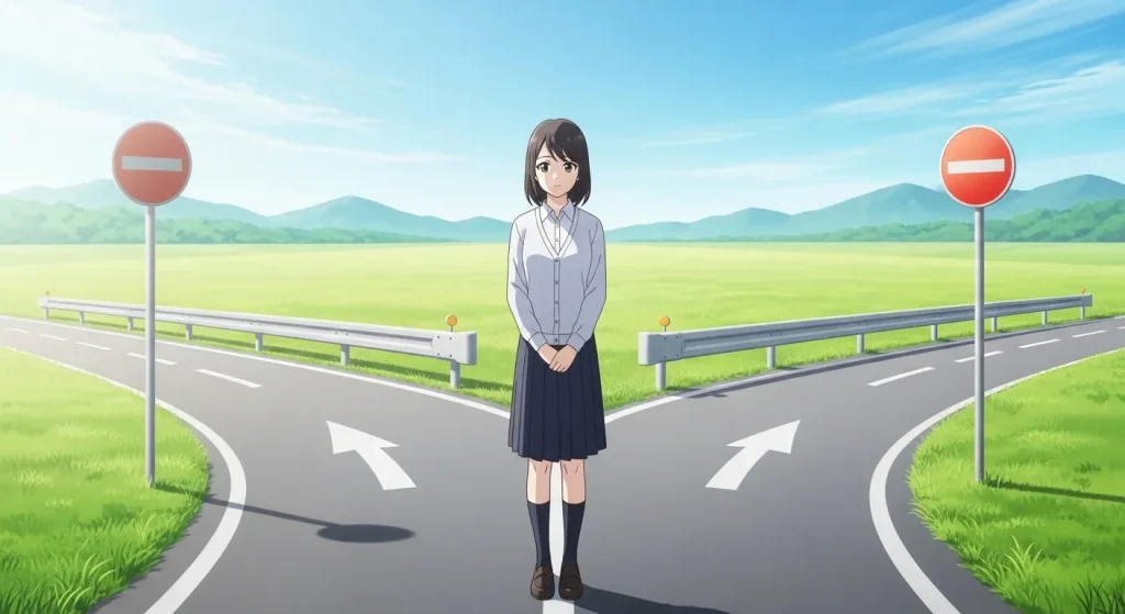返信が遅い男性が脈ありか脈なしか判断に迷う女性のイラスト