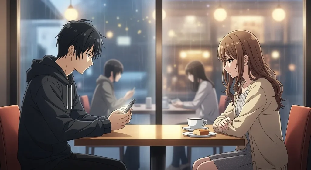 返信が遅い男が冷めたときに見られる行動の変化を表したイメージ画像