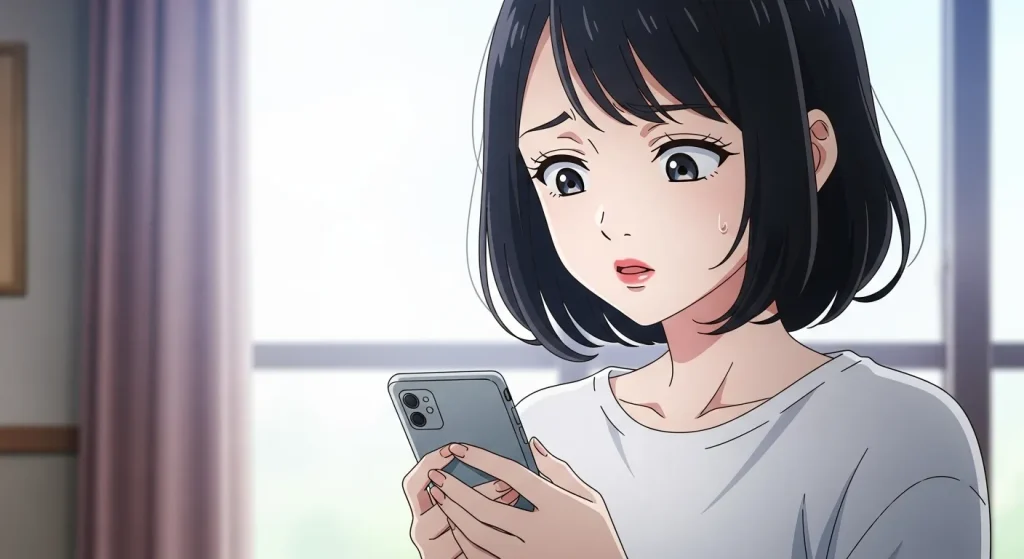 返信が遅い男が冷めたサインかどうかを見極めるために悩む女性のイメージ画像