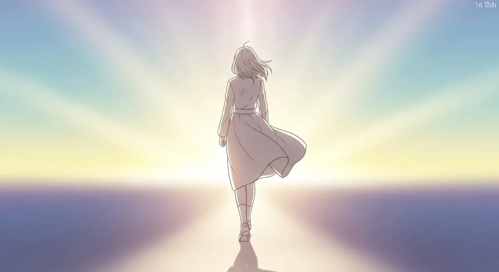 仲直り後の関係に悩みながらも前向きに歩き出す女性の後ろ姿