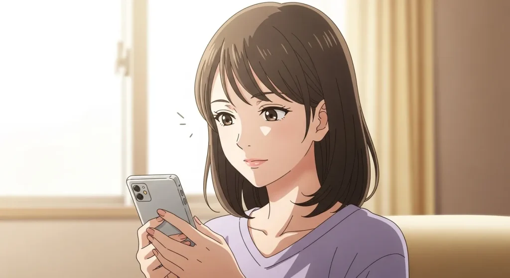 会う日を決めない男性の本音を理解して安心した表情の女性のイメージ画像