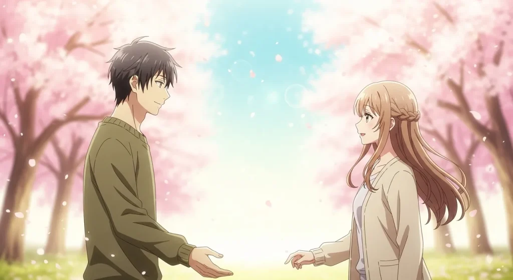 喧嘩後に関係が修復し再び向き合う男女の心理と距離が縮まる様子