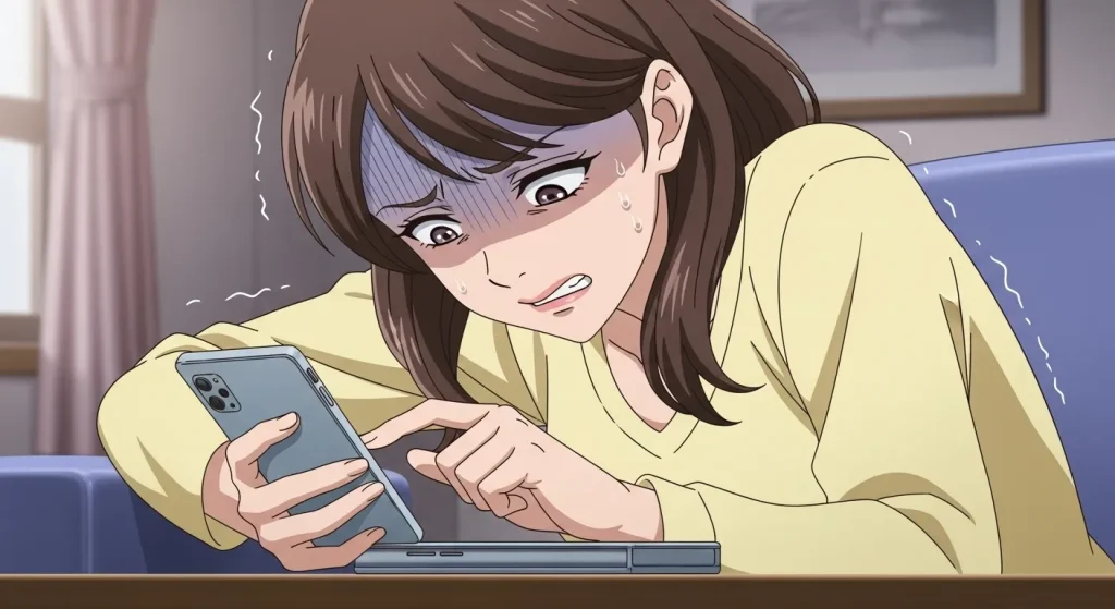 喧嘩後に不安で何度も連絡してしまう女性のNG行動イメージ