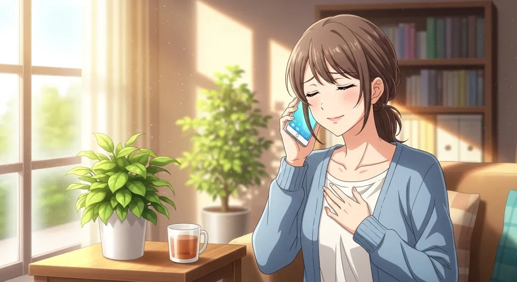 喧嘩後に連絡がこない不安を相談して安心する女性のイラスト