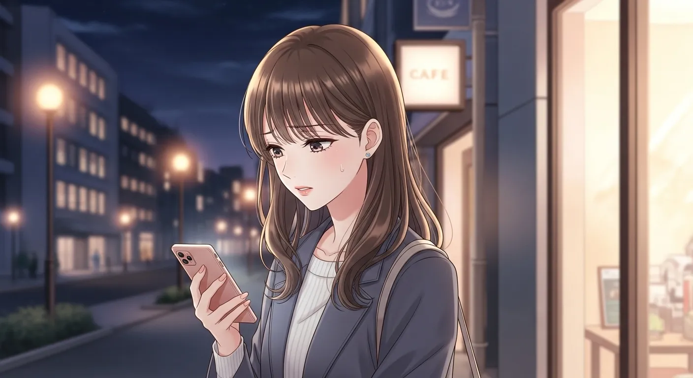 付き合う前に次の約束をしない男性心理に悩む女性のアニメイラスト