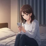 会う日を決めない男性に不安を感じてスマホを見る女性のイメージ画像