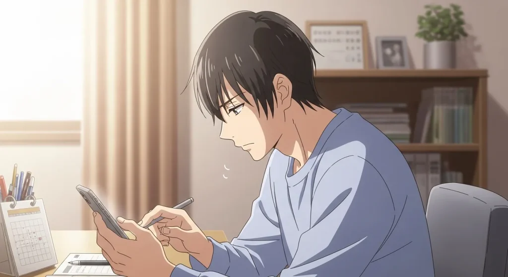 会う気ないのに会いたいと言う男の心理5選を表す男性のイラスト