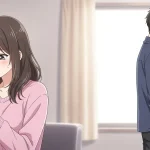 喧嘩後に距離を置く男性と不安になる女性のイラスト｜冷めたか悩む恋愛心理