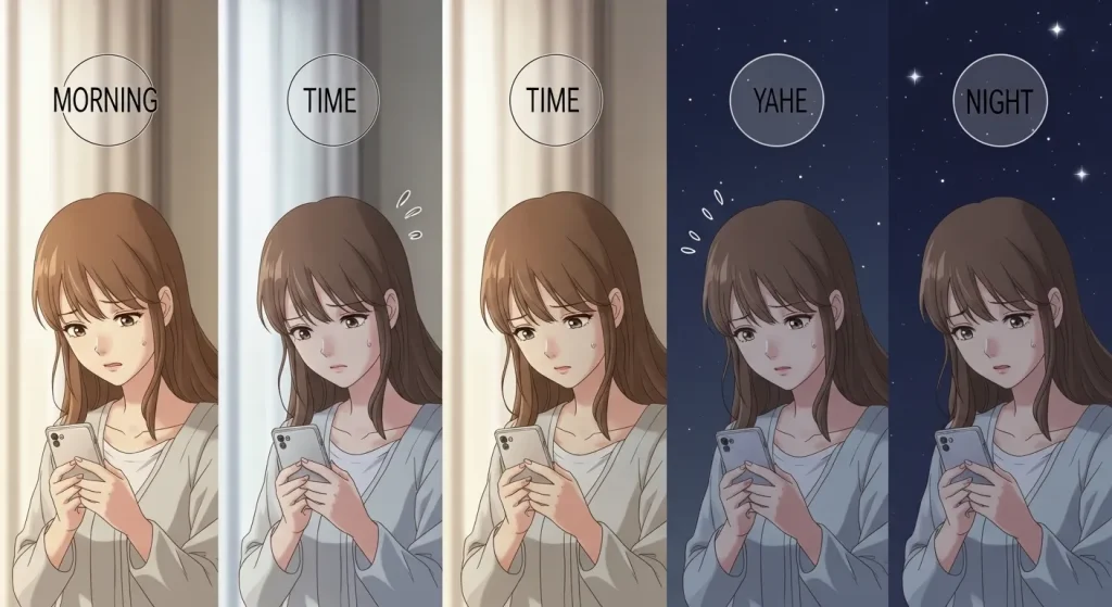 喧嘩後に距離を置かれて時間が経つにつれて不安になる女性の様子｜期間別の心理変化