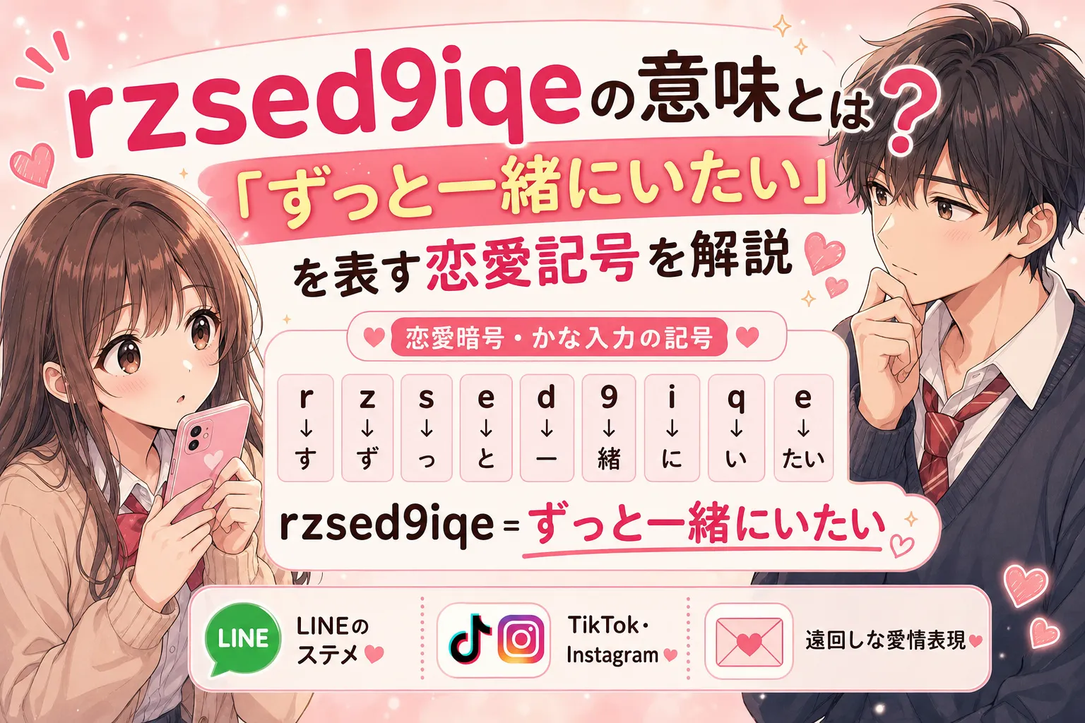 rzsed9iqeの意味とは？「ずっと一緒にいたい」を表す恋愛記号を解説