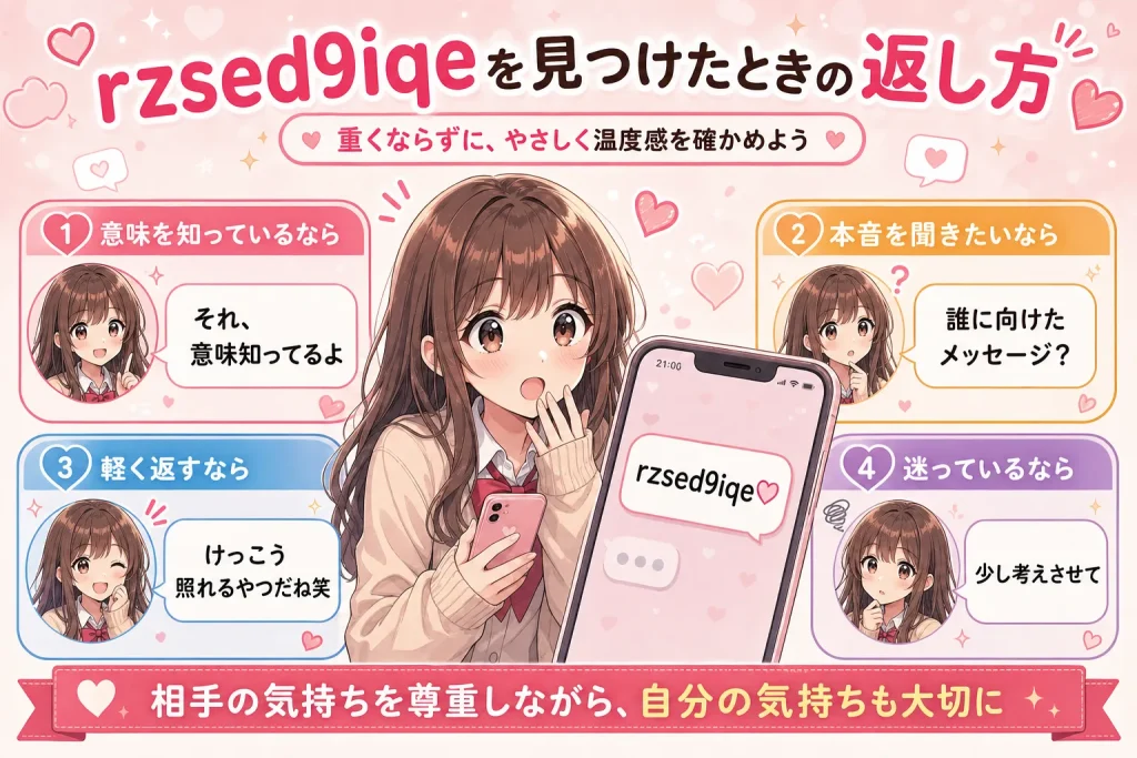 rzsed9iqeを見つけたときの自然な返し方と返信例