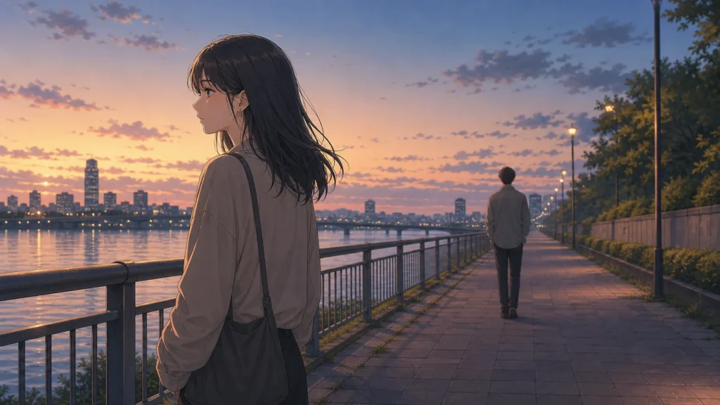 サバサバ彼女が一人で気持ちを整理するため距離を置くイラスト