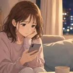 デート後に連絡が減って不安そうにスマホを見る女性の恋愛心理イメージ